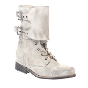 All Saints Distressed Suede Moto Boot